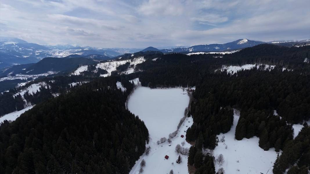 Şavşat'ın Karagöl'ü buz tuttu 6