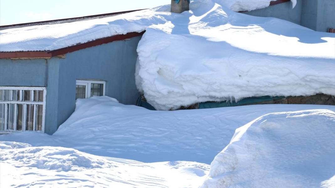 Ağrı'nın köylerinde ev ve ahırlar kara gömüldü 8