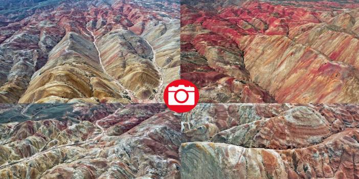 Iğdır'daki Gökkuşağı Tepeleri'nde ilkbahar güzelliği