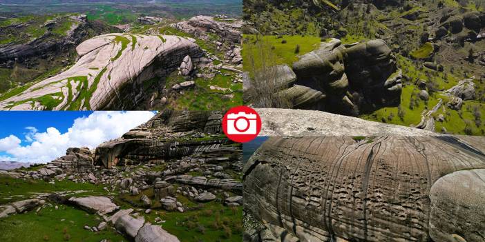 Devasa kaya blokları üzerine kurulu 5 bin yıllık Kefrum Kalesi