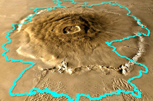 Kainatın en büyük volkanik dağı 9