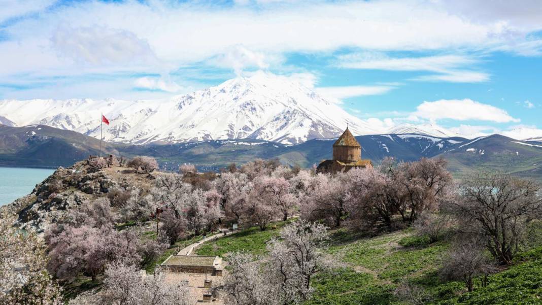 Bir yanda kar, bir yanda çiçek: Akdamar 3