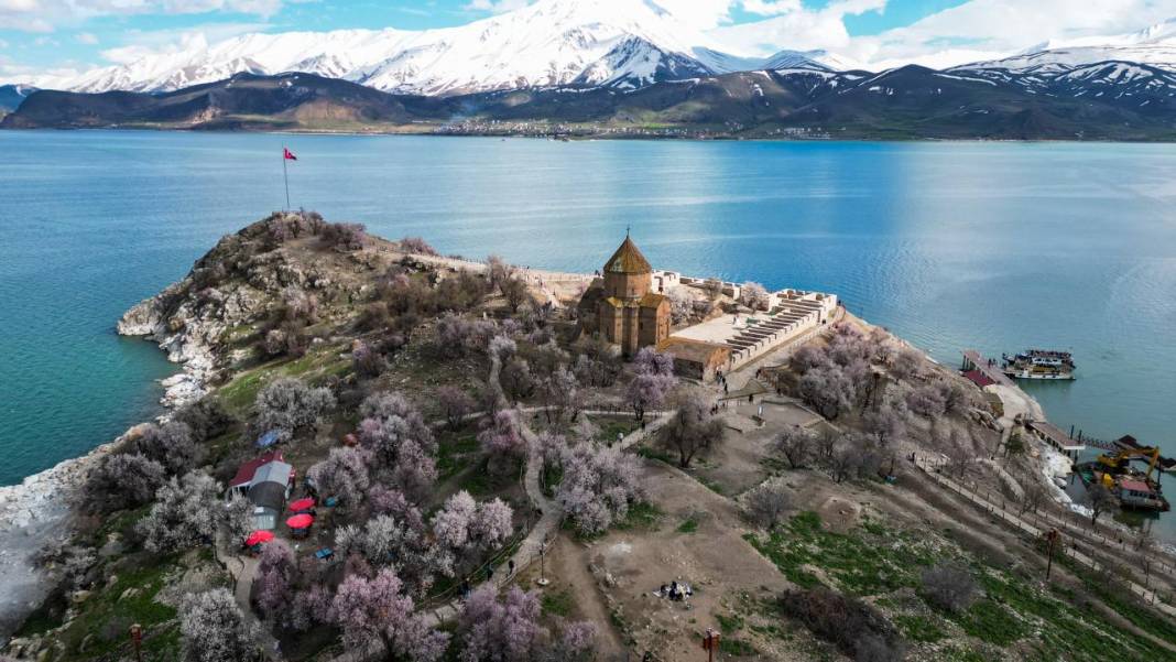 Bir yanda kar, bir yanda çiçek: Akdamar 5