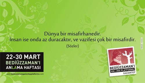 Gaziantep Bediüzzaman'ı Anlama ve Anma Platformu 13