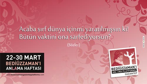 Gaziantep Bediüzzaman'ı Anlama ve Anma Platformu 5