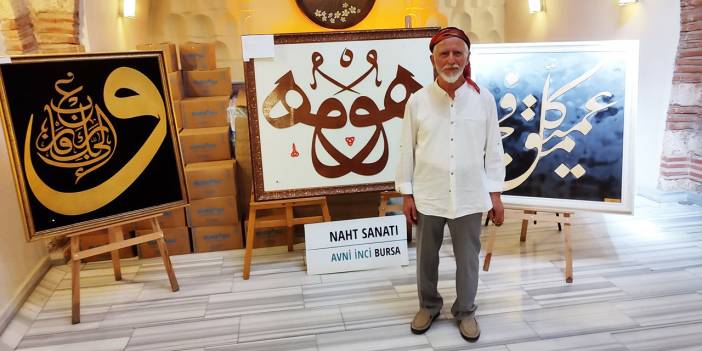 Naht sanatçısı Avni İnci'nin, 'Naht ve Tesbih Sergisi' ziyarete açıldı