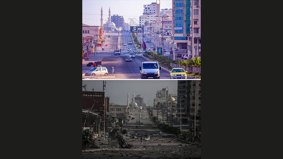 Katil israilin Gazze'deki yıkımının etkisi: Öncesi ve sonrası 2