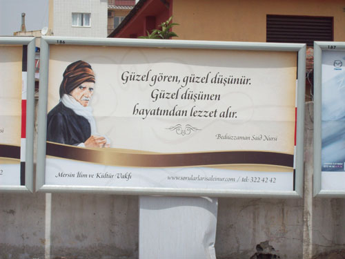 Risale-i Nur Mersin bilboardlarında 2