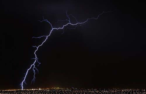 Las Vegas'ta şimşekler çaktı 8