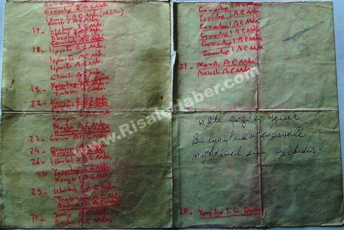 Bekir Berk’in bir aylık mahkeme listesi 2