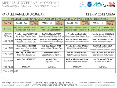 İşte Medresetüzzehra Sempozyumu'nun programı 3