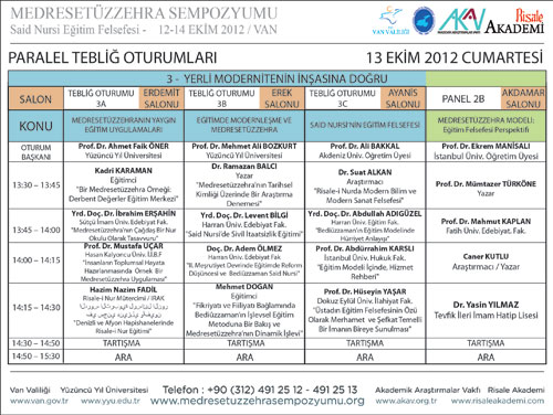 İşte Medresetüzzehra Sempozyumu'nun programı 6