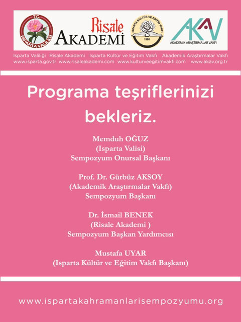 Isparta Kahramanları Sempozyumu Programı 2
