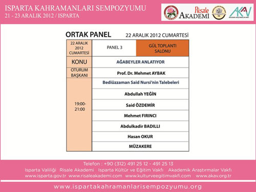 Isparta Kahramanları Sempozyumu Programı 6