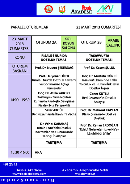 Hz. İbrahim ve Dostluk Sempozyumu Programı 7