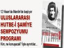 Uluslararası Hutbe-i Şamiye Sempozyumu programı