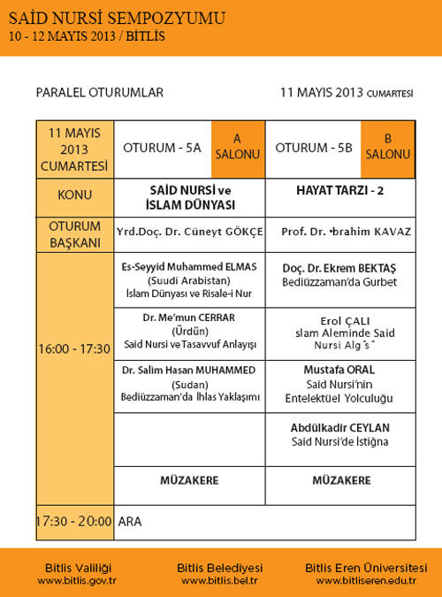 Adım Adım Said Nursi Bitlis Günleri programı 10
