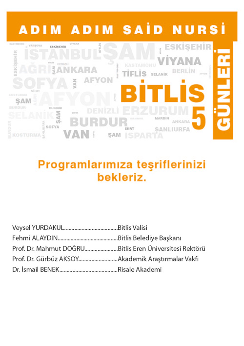 Adım Adım Said Nursi Bitlis Günleri programı 3