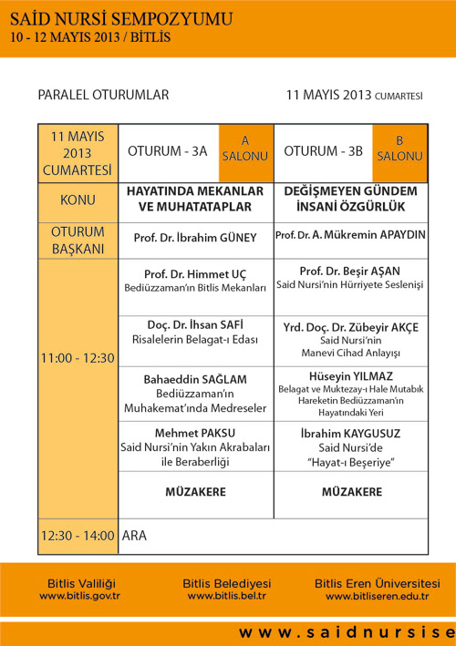 Adım Adım Said Nursi Bitlis Günleri programı 8