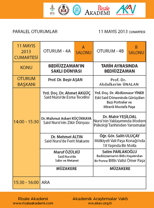 Adım Adım Said Nursi Bitlis Günleri programı 9