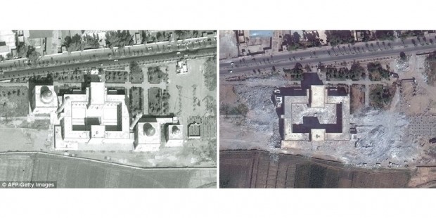 Uydudan Suriye'nin yıkılan tarihi 1