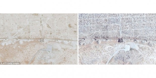 Uydudan Suriye'nin yıkılan tarihi 2