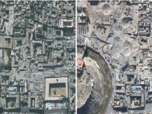 Uydudan Suriye'nin yıkılan tarihi