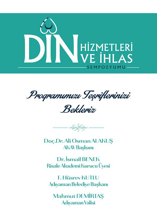 Din Hizmetleri ve İhlas Sempozyumu programı 2