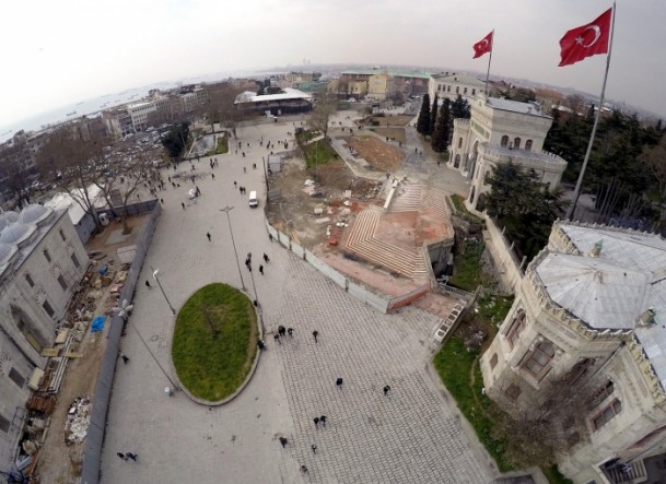 Tarihi Beyazıt Meydanı havadan görüntülendi 1