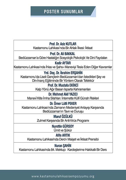 Kastamonu Lahikası Sempozyumu programı 17