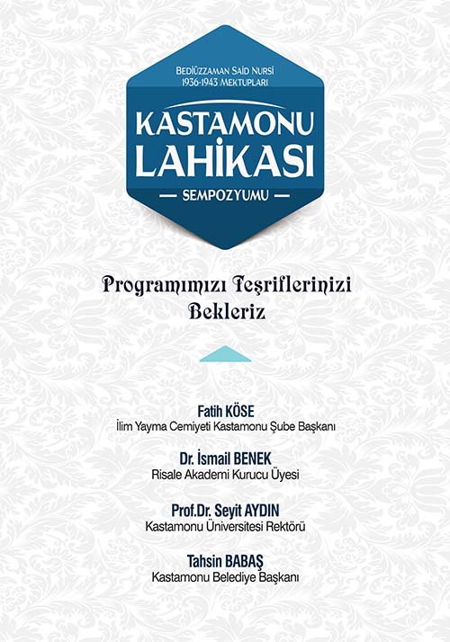 Kastamonu Lahikası Sempozyumu programı 2