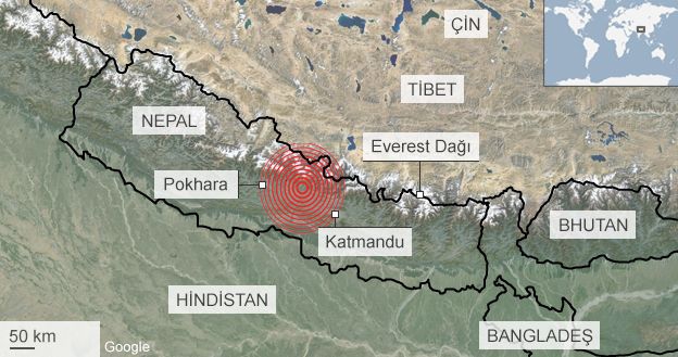 Nepal'deki deprem 20 atom bombası gücünde 1
