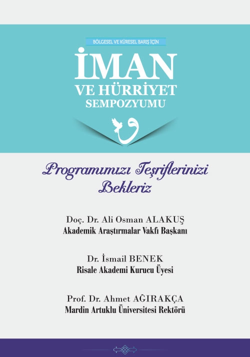 İman ve Hürriyet Sempozyumu belli oldu 2