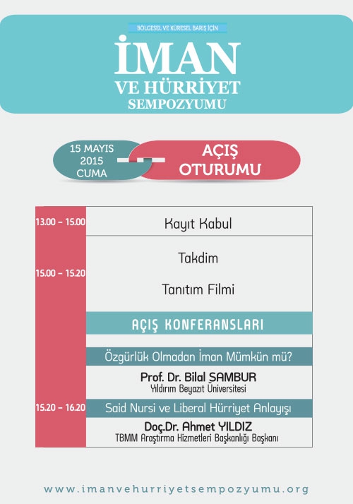 İman ve Hürriyet Sempozyumu belli oldu 3