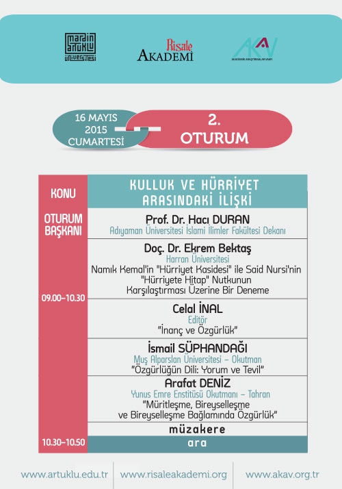 İman ve Hürriyet Sempozyumu belli oldu 6