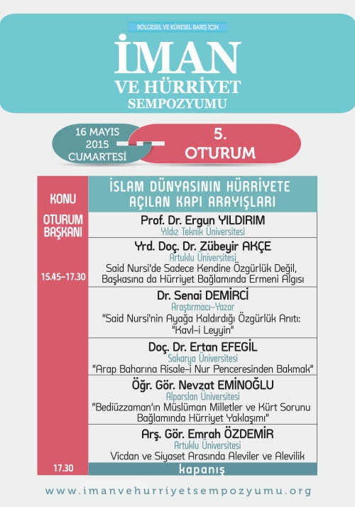 İman ve Hürriyet Sempozyumu belli oldu 9