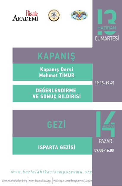 Barla Lahikası Sempozyumu Programı 11