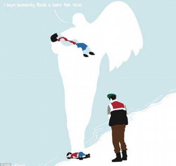 Dünya minik Aylan'ı böyle resmetti 5