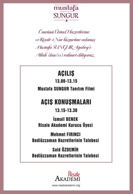 Mustafa Sungur Ağabey Anma Programı 3