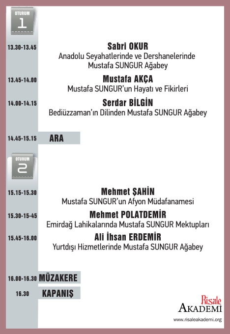 Mustafa Sungur Ağabey Anma Programı 4