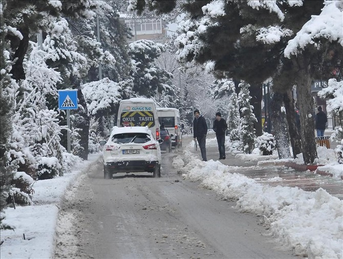 Yozgat'ta kar yağışı 7