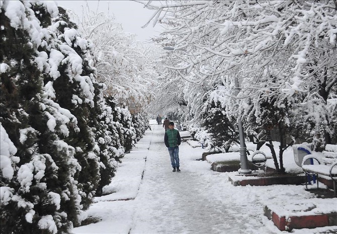 Yozgat'ta kar yağışı 8