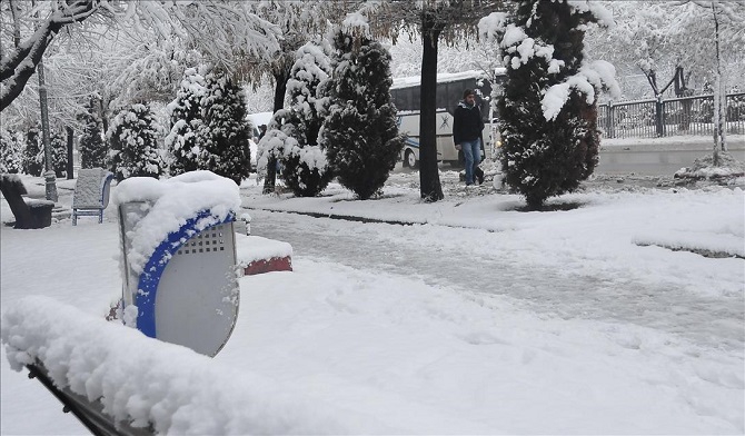 Yozgat'ta kar yağışı 9