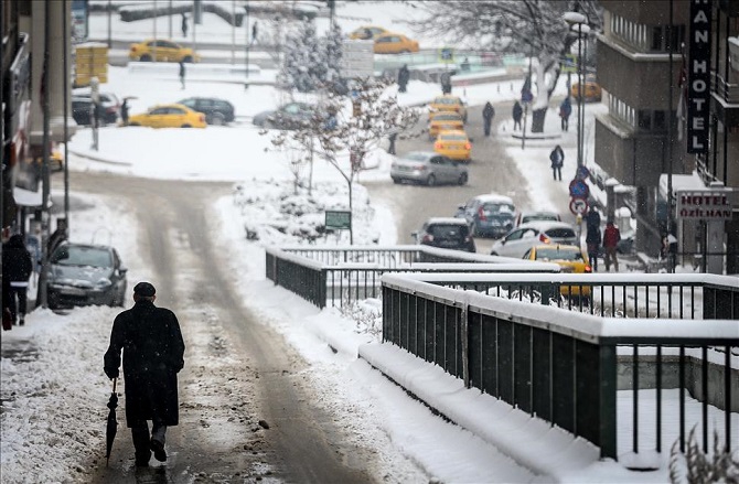 Ankara'da kar yağışı 1