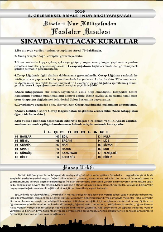 Diyarbakır'da Risale-i Nur yarışmasına yoğun ilgi 52