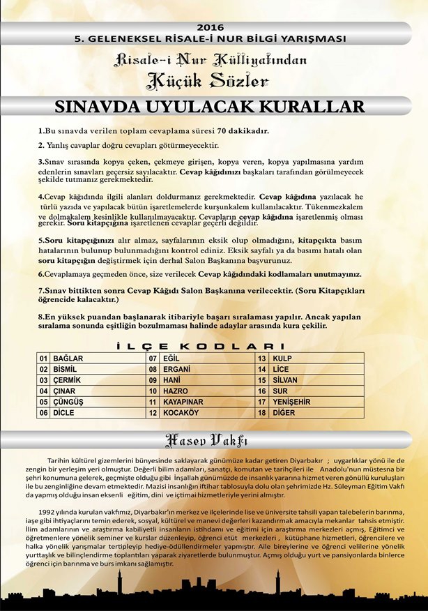 Diyarbakır'da Risale-i Nur yarışmasına yoğun ilgi 53