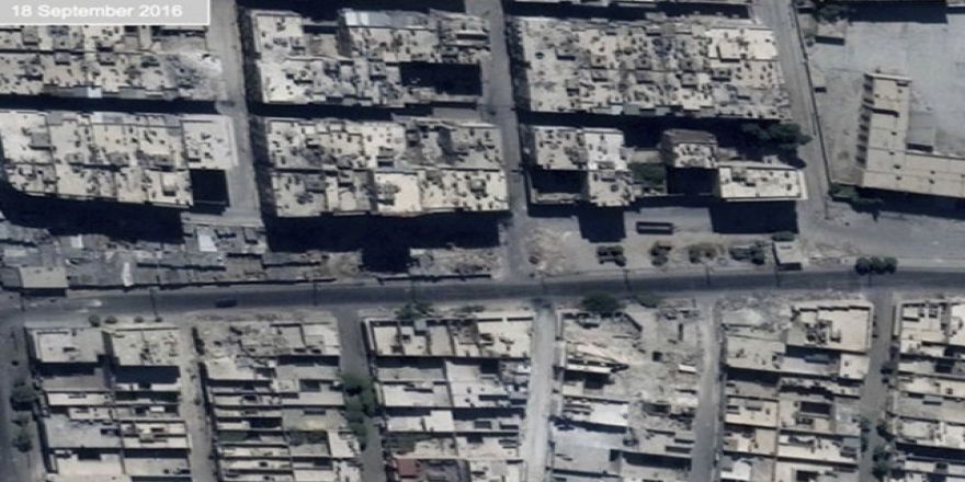 Halep'te iki haftada gerçekleşen yıkımın fotoğrafları