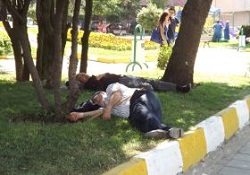 Sıcaktan bayılanlara 112 müdahale etti