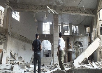 Hutbeye kızan Esed güçleri camiyi bombaladı