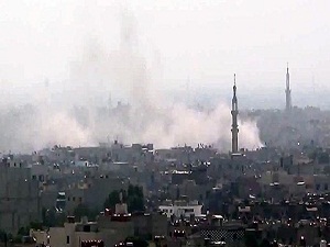 Şam'ın Banliyöleri Bombalanıyor